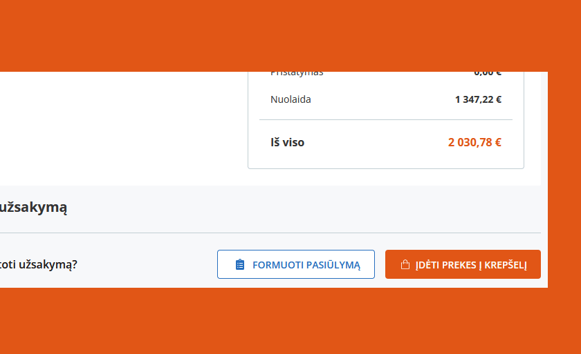 formuoti pasiūlymą