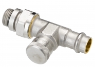 Balansinis ventilis DN15 tiesus, presuojamas 