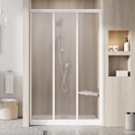 Durys dušo Ravak  ASDP3-100 198 cm. Baltu profiliu ir grape stiklu 