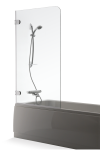 Vonios sienelė Brasta Glass MEDA 699-702x1500 pilkas stiklas 