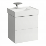 Spintelė Laufen Kartell, matmenys: 580x450x600mm, balta matinė, su dviem stalčiais, su stalčių skirtukais, skirta praustuvo modeliui 810334 