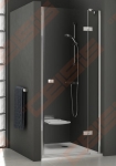 Varstomos dušo durys RAVAK SMARTLINE SMSD2-90 B-R su chromo spalvos detalėm ir skaidriu stiklu 