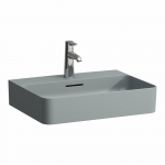 Praustuvas Laufen VAL 550x420x115 mm, su 1 anga maišytuvui viduryje, spalva - Graphite matt 
