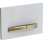 Vandens nuleidimo mygtukas Geberit Sigma50 Square baltas/žalvaris 