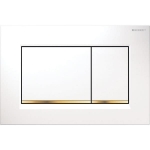 Vandens nuleidimo mygtukas Geberit Sigma20 Square baltas/auksinis/baltas 