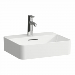 Praustuvas Laufen VAL 450x380x115 mm, su 1 anga maišytuvui viduryje 