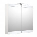 Spintelė veidrodinė Serena Retro 80cm LED balta blizgi 