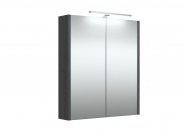Veidrodinė spintelė Kamė Luna 60cm LED, juodas ąžuolas 
