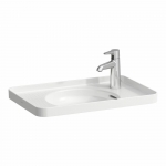 Praustuvas Laufen VAL 550x360x40 mm, iš viršaus įleidžiamas, su plačiais įgilintais kraštais, 1 anga maišytuvui dešinėje 