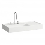 Praustuvas Kartell by Laufen, matmenys 900x460x120mm, platus kraštas dešinėje, šlifuota apačia, be persipylimo, be angos maišytuvui, spalva - balta 