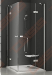 Keturkampė dušo kabina RAVAK SMARTLINE SMSRV4-90 su chromo spalvos detalėm ir skaidriu stiklu 