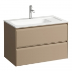 Spintelė praustuvui Laufen MEDA, matmenys: 770x440x505mm, 2 stalčiai, tinka praustuvui 814117, spalva- Cappucino 
