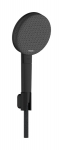 Komplektas Alive Select galvutė  125 3 jet EcoSmart + žarna Designflex 1,60m, laikiklis, juodas matinis 