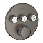 Dekoratyvinė potinkinė dalis  GRT SmartControl apvali 3 taškai  matinė grafito spalva 