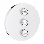 Dekoratyvinė dalis potinkinio dušo maišytuvo Grohe GRT Smartcontrol, 3 funkcijos, apvali, spalva-balta 