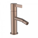 Bidė maišytuvas Kartell by Laufen, snapo ilgis 110 mm, fiksuotas snapas, be dugno vožtuvo, spalva - šlifuoto rožinio aukso (PVD danga) (Rose Gold brushed) 