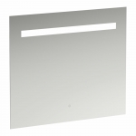 Veidrodis Laufen Leelo, matmenys: 800x40x700mm, su integruotu horizontaliu LED šviestuvu, 1 lietimo jutiklis (įjungimas-išjungimas, apšvietimo reguliatorius), aliuminio rėmas, 4000 K, IP44 