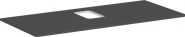 Konsolė spintelei Xelu Q 1180x550 su išpjova dubeniui, Diamond Matt Grey 