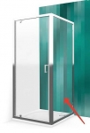 Siena šoninė Roth LLB/700 blizgiu profiliu, skaidriu stiklu. Skirta montuoti su durimis Roth LLDO1, LLDO2, LLD2 arba LLD4. 