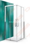 Dušo durys ROTH ECS2P/100 su brillant spalvos profiliu ir skaidriu stiklu 