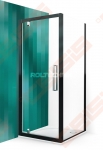 Šoninė dušo sienelė ROTH ECLUSIVE LINE ECDBN/900 juodos spalvos profilis + skaidrus (Transparent) stiklas 