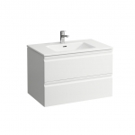 Praustuvo ir spintelės komplektas LAUFEN PRO S, 800x500 mm, plonas ('slim') praustuvas su 2 stalčių spintele 'Pro', su stalčiaus skirtukais, spalva - balta 
