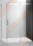 Slankiojančios dušo durys ROTH AMBIENT LINE AMD2/1200 skirtos montuoti į nišą  su sidabro spalvos profiliu ir skaidriu stiklu 