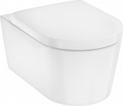 Komplektas WC Elu Pura S AquaFall rimless, Hygiene Effect su soft-close nuimamu dangčiu, pakabinamas 