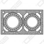 Blokelis RP dvigub. įdėklams ø180-200/ø120-160, L=330mm 