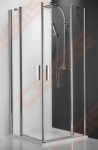 Vieno elemento varstomos dušo durys ROTH TOWER LINE TDO1/90 su sidabro spalvos profiliu ir skaidriu stiklu 