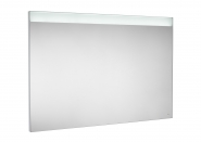 Veidrodis Roca Prisma Comfort, matmenys: 1200x35x800mm, su LED šviestuvu viršuje ir fonine šviesa apačioje, su apsauga nuo rasojimo 