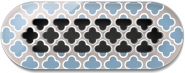 Grotelės CROSS glass blue-grey 350x130mm 