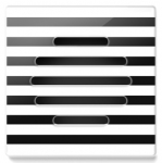 Grotelės TWIST COMPACT glass black and white 160x160mm 