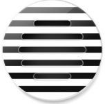 Grotelės TWIST CIRCLE glass black and white 160x160mm 