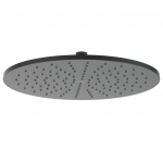 Ideal Standard lietaus dušo galva, Ø 300mm, metalinė, su silikoniniais purkštukais, apvali, spalva - juoda matinė 