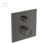 Dekoratyvinė dušo maišytuvo dalis Ideal Standard Navigo, termostatinė, kvadratinė, spalva - Magnetic Grey. Reikalinga potinkinė dalis A1000NU 