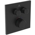 Dalis dekoratyvinė vonios/dušo Ideal Standard Navigo, termostatinė, spalva -juoda matinė, kvadratinė. Reikalinga potinkinė dalis A1000NU 