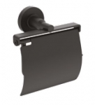 Laikiklis WC popieriaus Ideal Standard IOM, su dangteliu, spalva - juoda matinė 