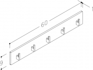 Pakaba 60cm HPL juodas mėnulis 