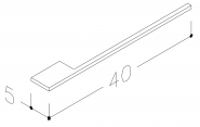 Rankšluosčio laikiklis 40cm chromas 