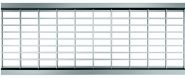 Grotelės Euroline 1m cinkuoto plieno,  tinklelis  30x10 