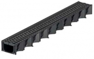 Latakas Hexaline juodas L-1m su plastik grot 