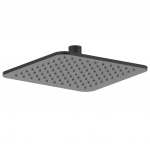 Ideal Standard lietaus dušo galva, 200x200mm, metalinė, su silikoniniais purkštukais, kvadratinė, spalva - juoda matinė 