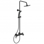Vonios/dušo sistema Ideal Standard Cerafine O, Ø20cm lietaus galva,Ø100 rankinis dušas, spalva- juoda matinė 