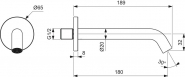 Snapas voniai Ideal Standard Ceraline Nuovo, ilgis 180mm, chromas 