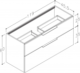 Spintelė apatinė Big 120 cm betono spalva 