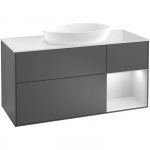 Spintelė apatinė Finion 1200x603 LED Olive Matt Lacquer 