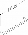 Rankenėlė  Kamė  168 mm matinė balta 