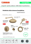 Komplektas potinkinis termostatinis "6 in 1", brushed bronze (apvalus), Croma 28 