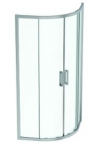 Kabina dušo Ideal Standard Connect2 Quadrant, matmenys: 90x90x195, Silver profiliai, skaidrus stiklas, Ideal Clean danga, 6mm stiklas 